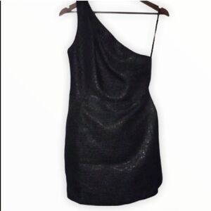 Ark & Co One Shoulder Black Cocktail Dress